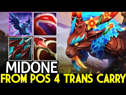 MIDONE [Mirana] From Pos 4 Trans Carry Right Click Boss Dota 2