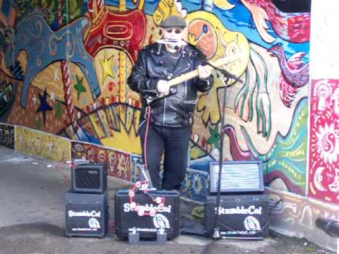 StumbleCol-The Hard Way-New Song on a 3 Sting Throgh Neck Cigar Box Guitar