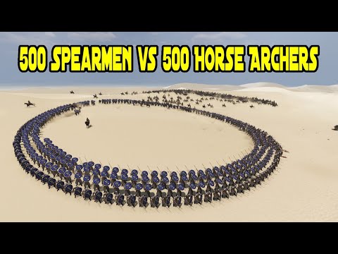 500 Heavy Spearmen vs 500 Horse Archers - Mount & Blade 2: Bannerlord
