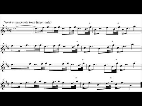 Great Highland Bagpipes Intermediate Exercise 47 – low pitch half speed