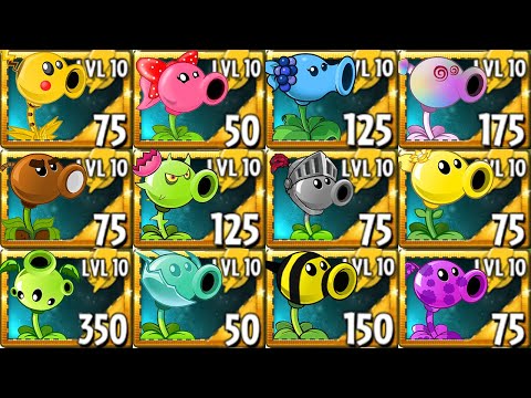 Plants vs Zombies 2 | All Pea Plants Power Up vs Gargantuar Zombie