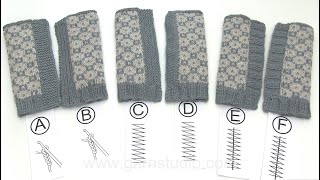 How to make steek and cut a jacket and 6 different bands