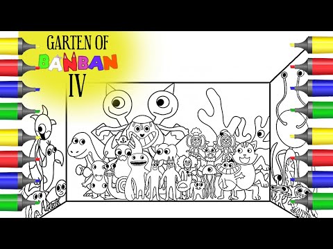 Garten Of Banban Chapter 4 New Coloring pages / Color All New Monsters /
