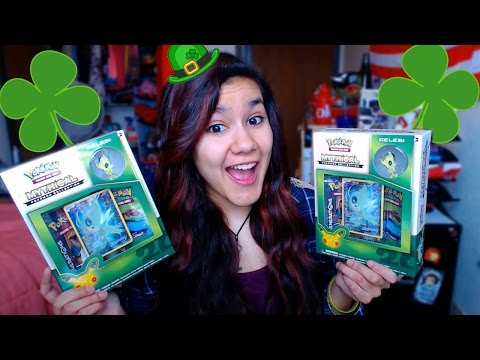 Opening 2 Celebi Mythical Pokemon Collection Boxes!! (St. Patty's Day Special)