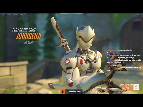 POTG! 16K DMG! 34 ELIMS! FASTEST GENJI IN THE WORLD! NECROS GENJI OVERWATCH 2 SEASON 11 GAMEPLAY