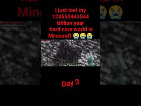 OMG!! I Just Lost My Hardcore Minecraft World 😭 #shorts