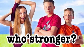 GIRLS vs BOYS Gymnastics & Strength Challenge! ft/ Ninja Fam