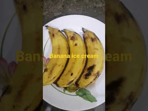 banana ice cream with chocolate 😋#shorts#short vedio