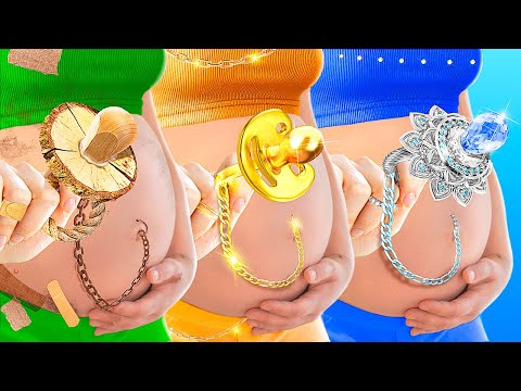 Gravida Rica vs Pobre vs Super Rica! Aparelhos de Gravidez Caros vs Baratos!