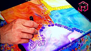 FLOWING LIQUID GLASS - Chameleon Cell Fluid Art and Acrylic Pouring for Healing