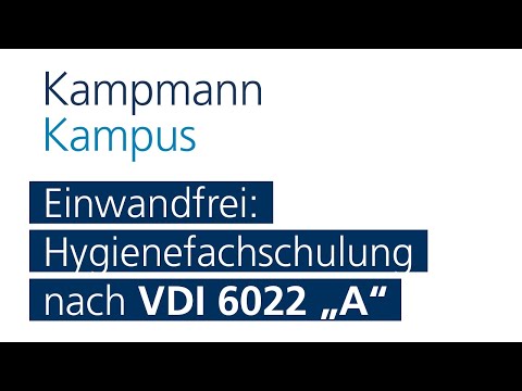 Hygienefachschulung VDI 6022 - Kat. A | Seminar