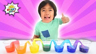 Ryan Learns Paper Towel Magic Trick Experiment for Kids!