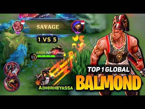 Balmond SAVAGE! 1 Vs 5 Aggressive Gameplay  [ Top 1 Global Balmond Best Build ] Adirheyassa - MLBB