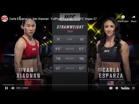 Yan Xiaonan Vs Carla Esparza l Full Fight Highlights