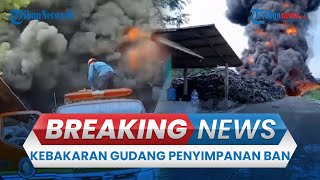 BREAKING NEWS: Kebakaran Gudang Penyimpanan Ban Bekas & Peternakan Cianjur, Asap Hitam Membumbung