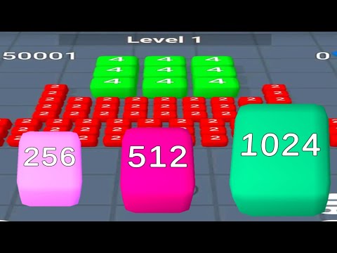 2048 Hole: Drop The Cube new Android gameplay