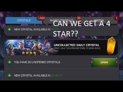 Marvel contest of champions Opening 20x Uncollected daily crystals!!
