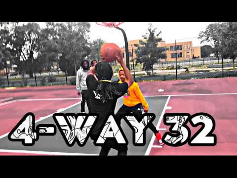 4-Way Game To 32! | SaiyajinTrey Basketball IRL