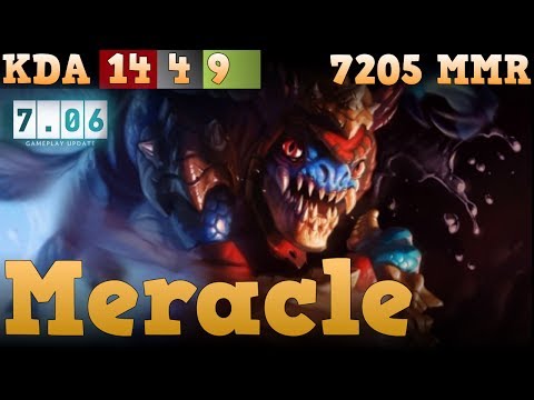 How to play Slark 7.06? Dota 2 Meracle full gameplay video