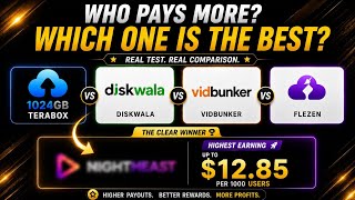 Terabox Best Alternative Earn up to 2000₹ Daily 🤑 Nightheast Earning Website | Terabox alternative