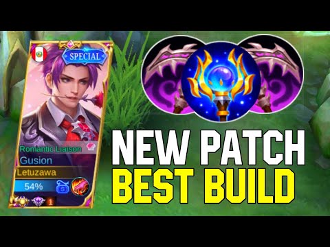 GUSION BEST BUILD FOR NEW UPDATE! | BEST BUILD FOR SOLO RANK | BEST GUSION GAMEPLAY 2022 - MLBB