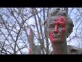 Chicago Abraham Lincoln statue defaced with anti-colonizer graffiti