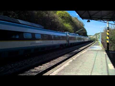 Průjezd vlaků R 758 Křivoklát a SC 511 SC Pendolino - Srbsko, 17. 4. 2014