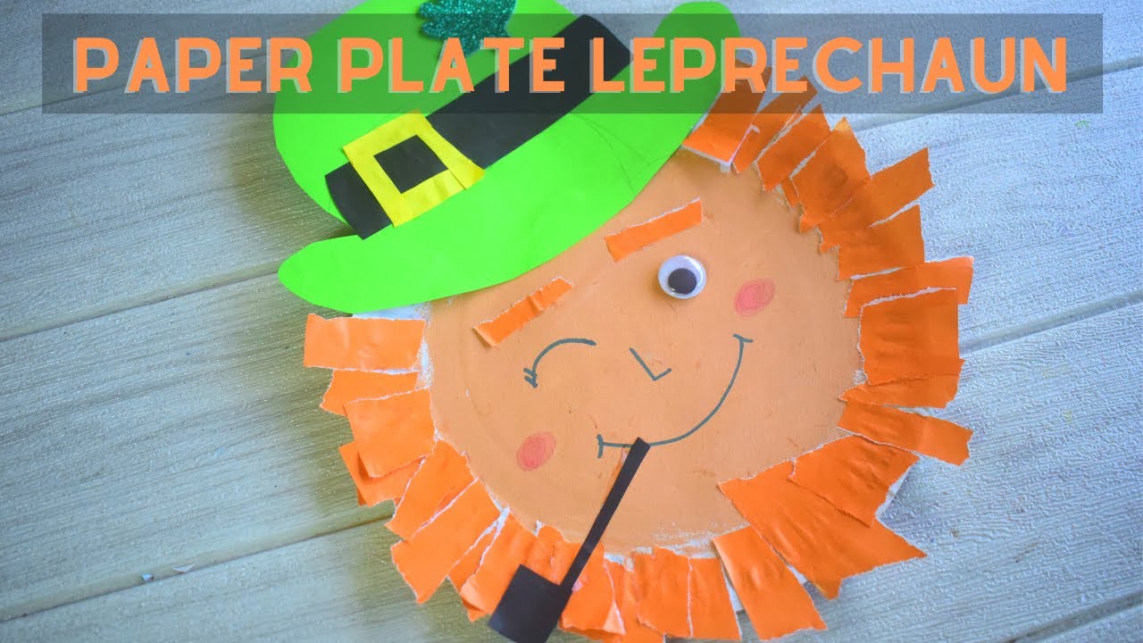 Paper Plate Leprechaun Craft Idea for St Patricks Day