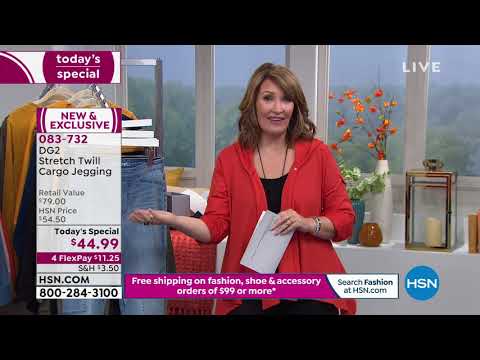 DG2 by Diane Gilman Stretch Twill Cargo Jegging  Basic