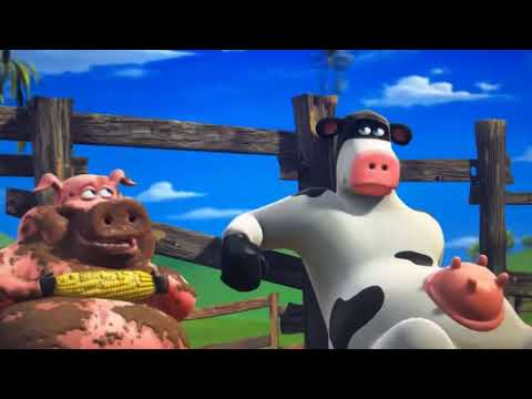 Barnyard Pip is Naming the Kinds of Meat that He is Jumping on