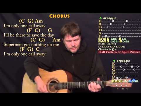 One Call Away (Charlie Puth) Strum Guitar Cover Lesson with Chords/Lyrics - Capo 1st