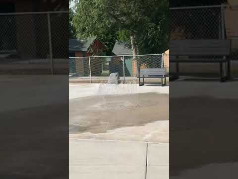 splash pad with very warm water  as warm as a shower!