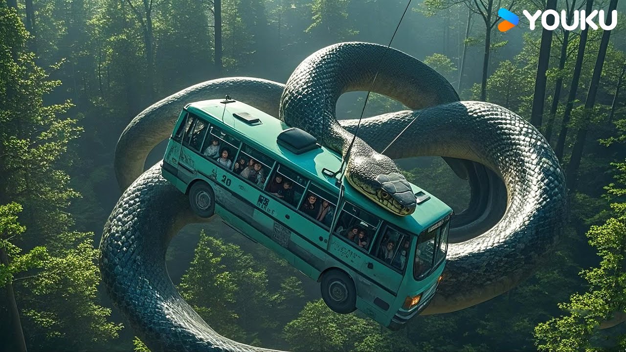 The bus entered the snake's territory and made the snake angry! | Snake 3 | YOUKU MONSTER MOVIE