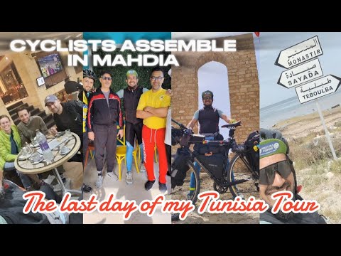 Cyclists gather in Mahdia Tunisia