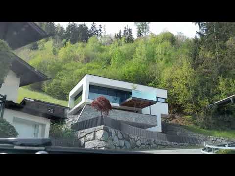 #zillertal#Autofahrt, Hippach, Höhenstraße, bergwärts, Zillertal, Tirol, Austria.