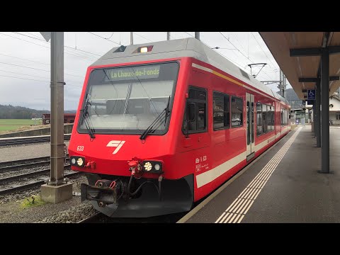 [FR/DE/EN] Voyage Cabine/Kabinenfahrt/Cab ride- CJ (Glovelier-Tchaux') +TransN (Locle-Brenets)- TPS