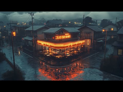 1980s & 90s Lofi Beats to cozy up for a Productive Night 🌧️ Rainy Days in Tokyo Coffee Shop | Mix