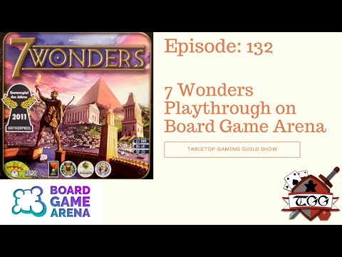 7 Wonders Board Game Playthrough on Board Game Arena