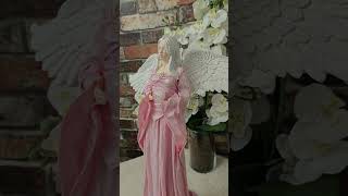 Andělka Rozálie s růženínovým srdcem – 50 cm – Powertex