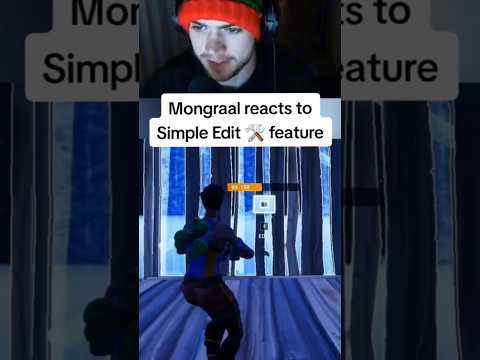 MONGRAAL REACTS TO SIMPLE EDIT 🛠️ FEATURE #Fortnite #shorts #chapter6