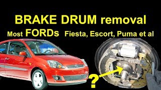 FORD Rear Drum Brake Removal - Fiesta Rear Brakes