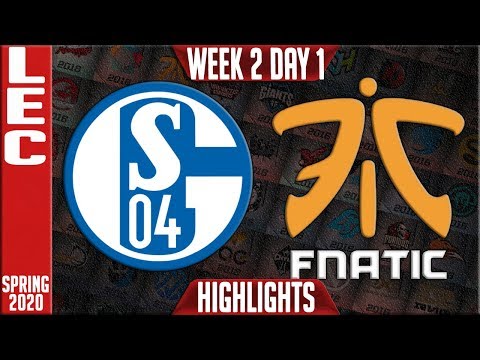 S04 vs FNC Highlights | LEC Spring 2020 W2D1 | Schalke 04 vs Fnatic