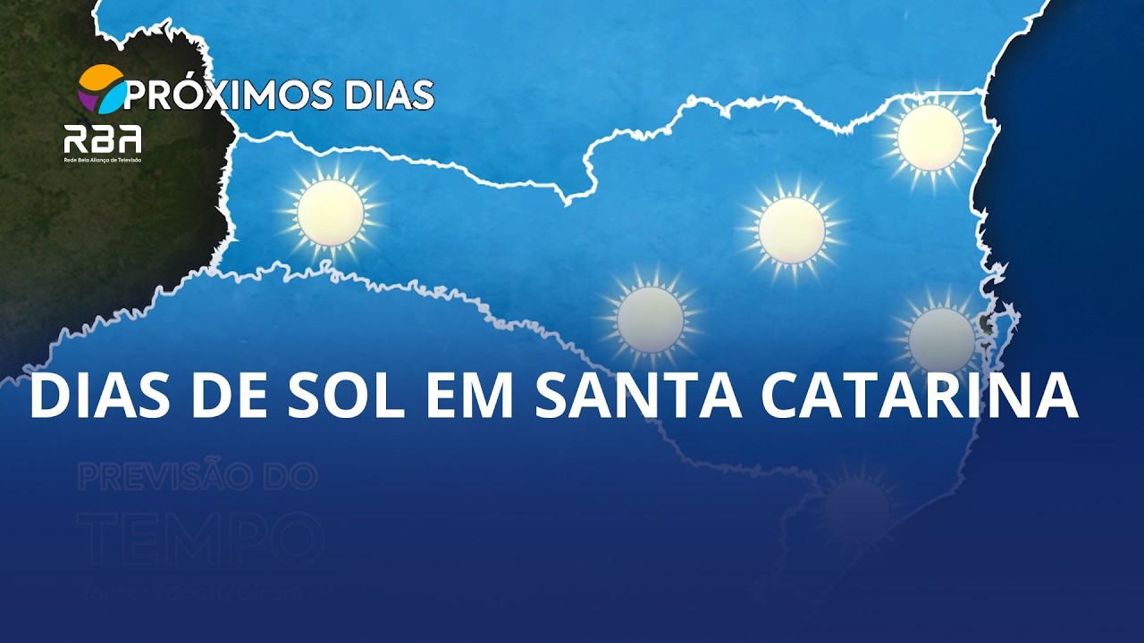 Frente fria derruba temperaturas e garante dias de sol em Santa Catarina