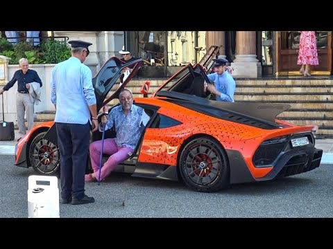 Billionaire Arab Couple arriving in his MERCEDES AMG PROJECT ONE at Hotel de Paris in Monaco!!