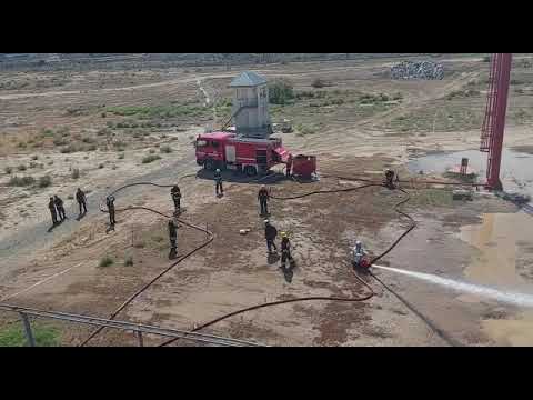 FHN “Etilen-Polietilen” zavodunda yanğın-taktiki təlim keçirib