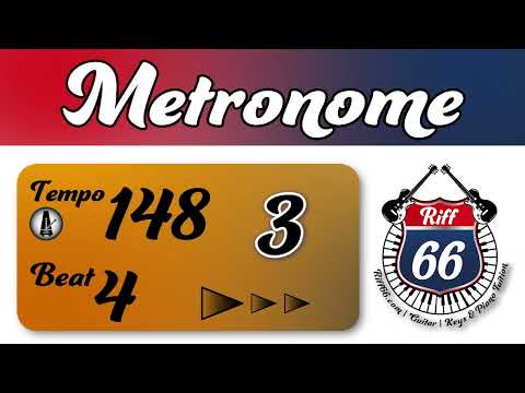 148 BPM | 1 Minute Metronome | Music Practice Metronomes