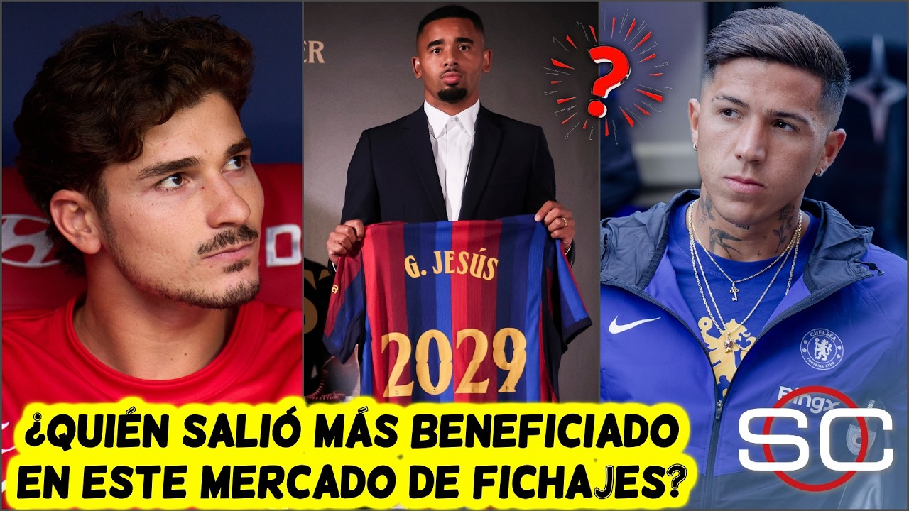 SE AGITÓ EL MERCADO. ENZO al CITY, GABRIEL JESUS al BARCA y JULIÁN ÁLVAREZ se quedó | SportsCenter