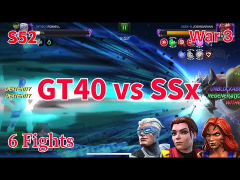 149 Streak Gone!? | GT40 vs SSx | AW Season 52 War 3: | Marvel Contest of Champions