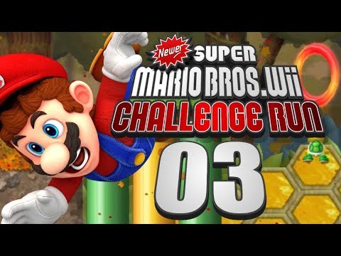 TOO MANY CLOSE CALLS! | Newer Super Mario Bros. Wii - CHALLENGE RUN | Episode #03