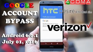 New!!! HTC Desire 530 Verizon FRP Google Account Bypass! Android 6.0.1! Last Update!